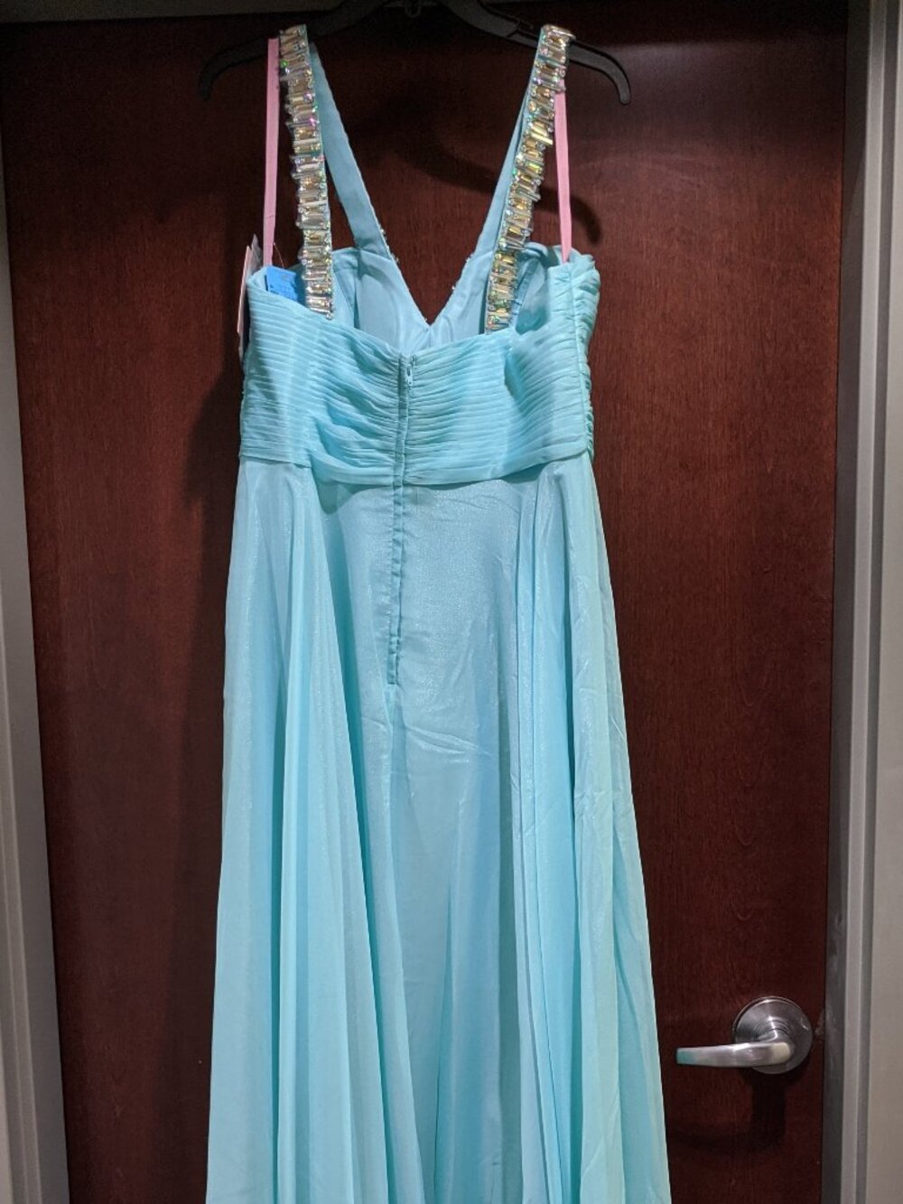 Blush Prom 9777 Size 14 Light Blue Prom Dress - Picture 5 of 8